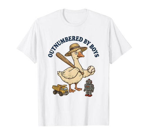 Outnumbered Goose Funny Mom Life T-Shirt - Minimalist Print Men Women - T-Shirt, Sweatshirt, Hoodie