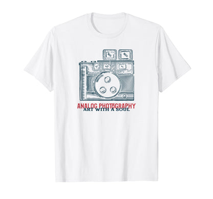 Analog Photography Art Soul Camera T-Shirt - Aesthetic Graphic Unisex - T-Shirt, Sweatshirt, Hoodie