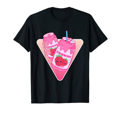 Kawaii Strawberry Soda Vaporwave T-Shirt - Unique Graphic Men Women - T-Shirt, Sweatshirt, Hoodie