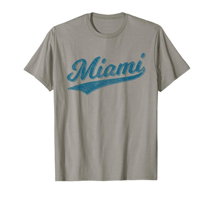 Miami Florida Varsity Script Jersey T-Shirt - Unique Graphic Unisex - T-Shirt, Sweatshirt, Hoodie