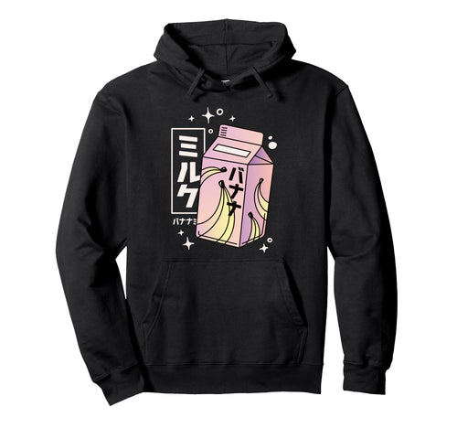 Banana Milk Carton Kawaii Aesthetic Hoodie - Aesthetic Graphic Men Women - T-Shirt, Sweatshirt, Hoodie