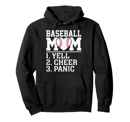 Baseball Mom Parent Player Family Hoodie - Casual Everyday Wear for Adults - T-Shirt, Sweatshirt, Hoodie