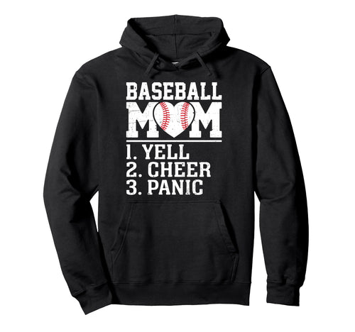 Baseball Mom Parent Player Family Hoodie - Casual Everyday Wear for Adults - T-Shirt, Sweatshirt, Hoodie