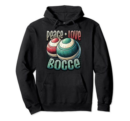 Peace Love Bocce Ball Enthusiast T-Shirt - Custom Art Print Men Women - T-Shirt, Sweatshirt, Hoodie