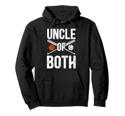 Uncle Both Baseball Basketball Uncle Hoodie - Graphic Print Men Women - T-Shirt, Sweatshirt, Hoodie