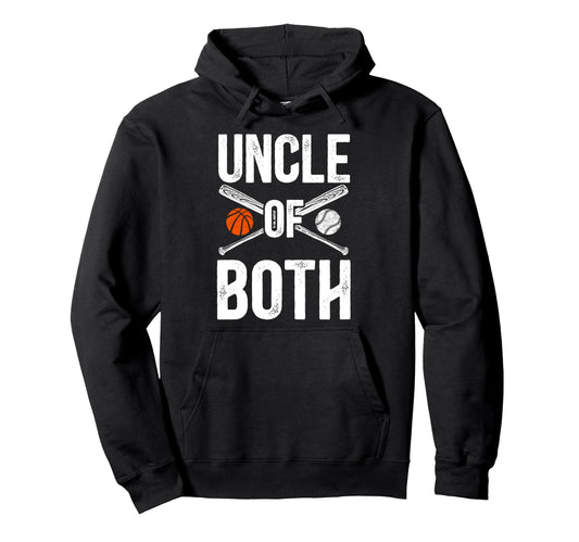 Uncle Both Baseball Basketball Uncle Hoodie - Graphic Print Men Women - T-Shirt, Sweatshirt, Hoodie