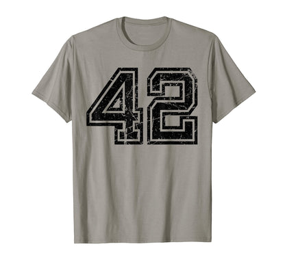 Number 42 Sports Jersey Varsity Lucky T-Shirt - Trendy Graphic Men Women - T-Shirt, Sweatshirt, Hoodie