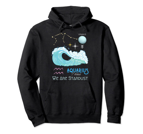 Aquarius Star Constellation Zodiac Sign Hoodie - Minimalist Print Unisex - T-Shirt, Sweatshirt, Hoodie