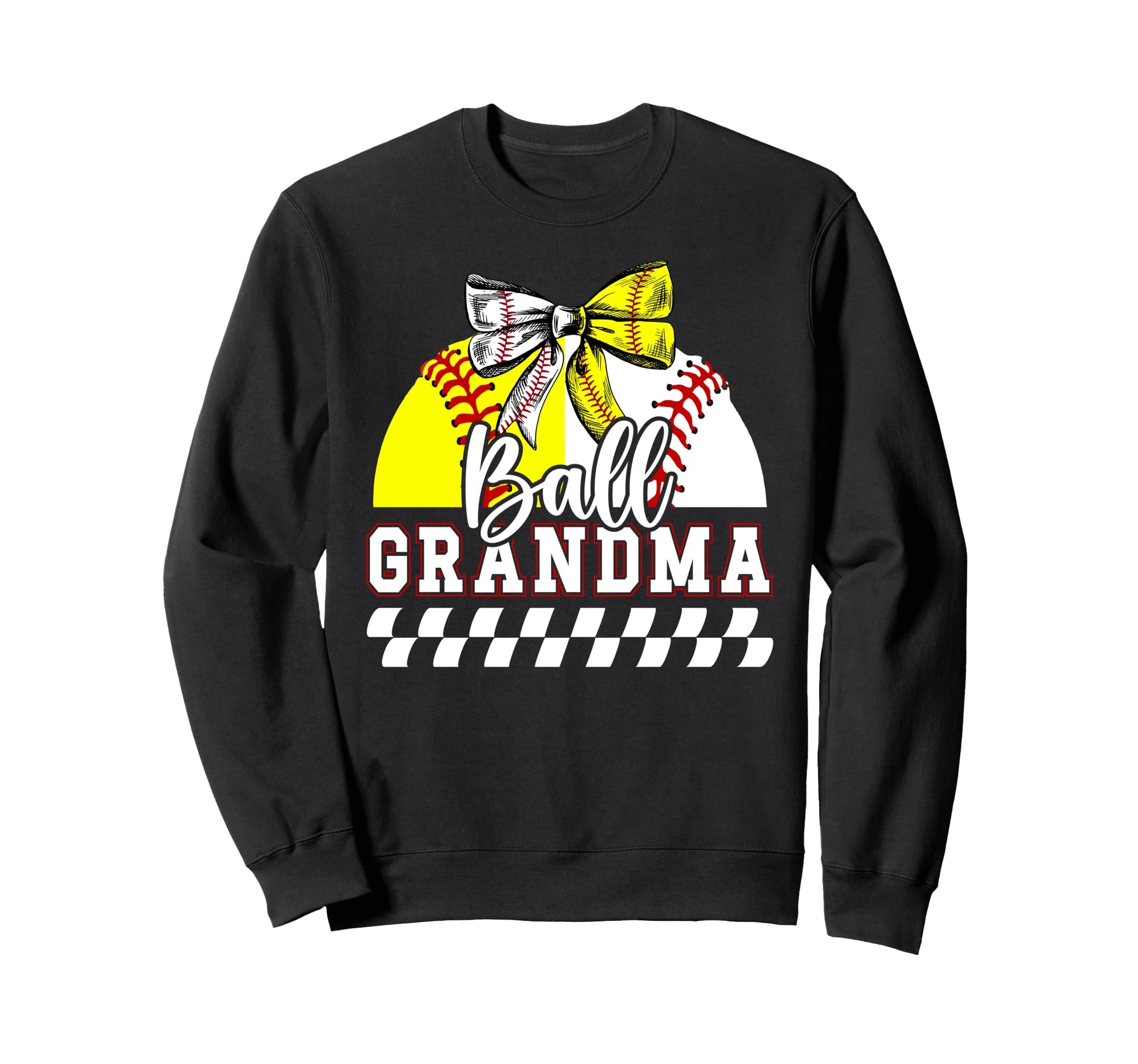 Ball Grandma Coquette Baseball Softball Sweatshirt - Graphic Print Unisex - T-Shirt, Sweatshirt, Hoodie