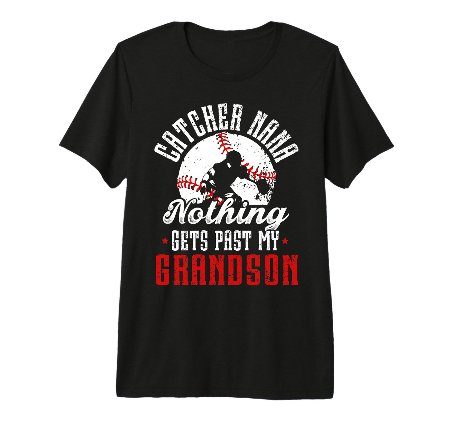 Baseball Catcher Nana Proud Nana T-Shirt - Aesthetic Graphic for Adults - T-Shirt, Sweatshirt, Hoodie