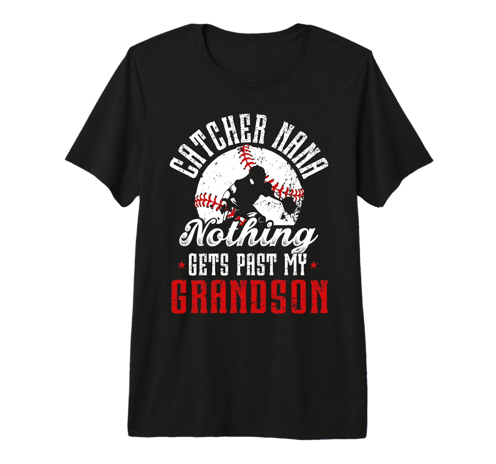 Baseball Catcher Nana Proud Nana T-Shirt - Aesthetic Graphic for Adults - T-Shirt, Sweatshirt, Hoodie