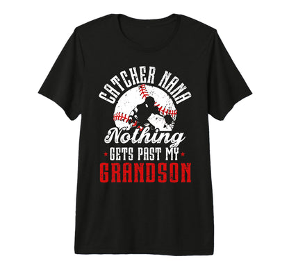 Baseball Catcher Nana Proud Nana T-Shirt - Aesthetic Graphic for Adults - T-Shirt, Sweatshirt, Hoodie
