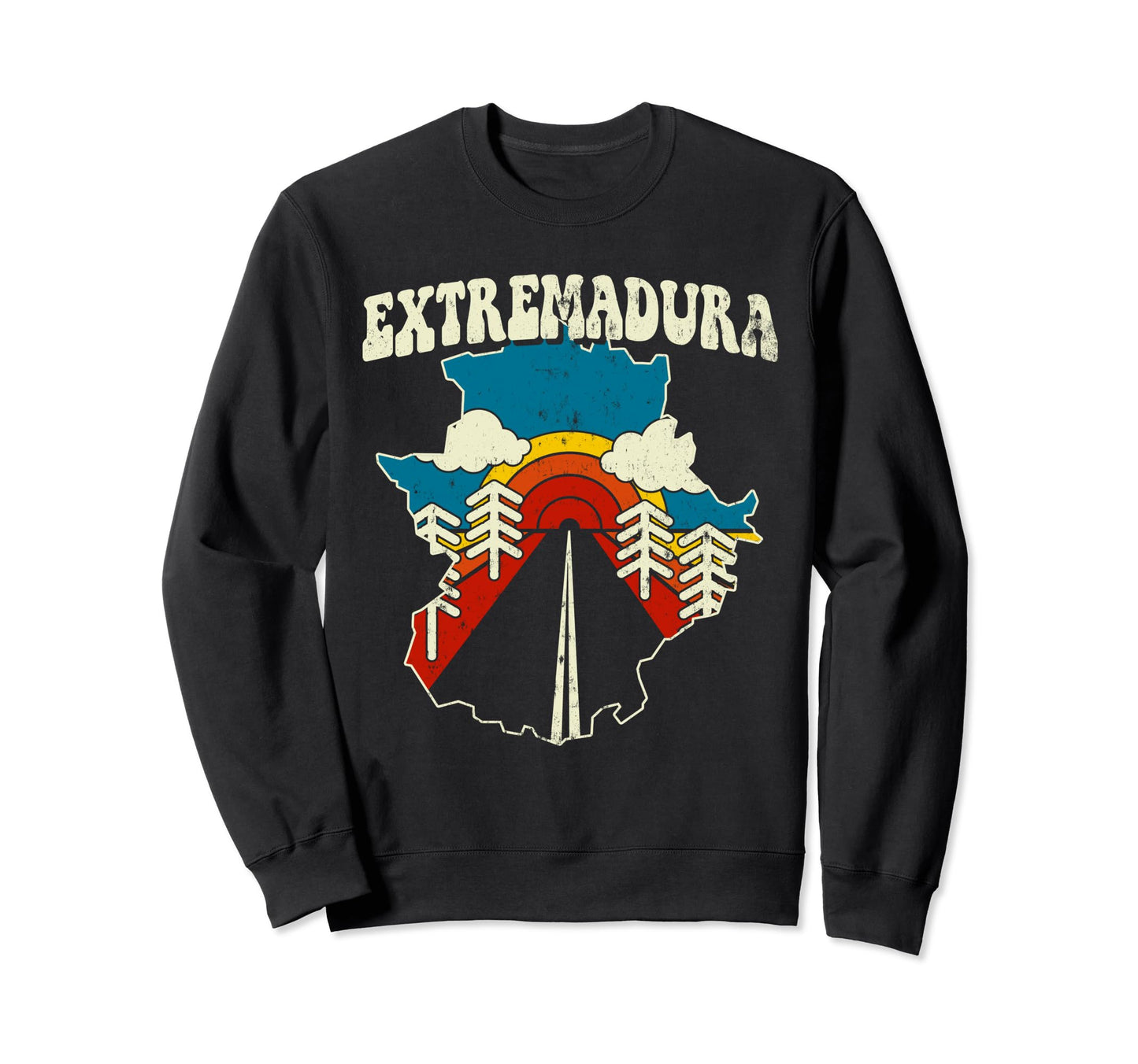 Extremadura Spain Spanish Community Sweatshirt - Unique Graphic Men Women - T-Shirt, Sweatshirt, Hoodie