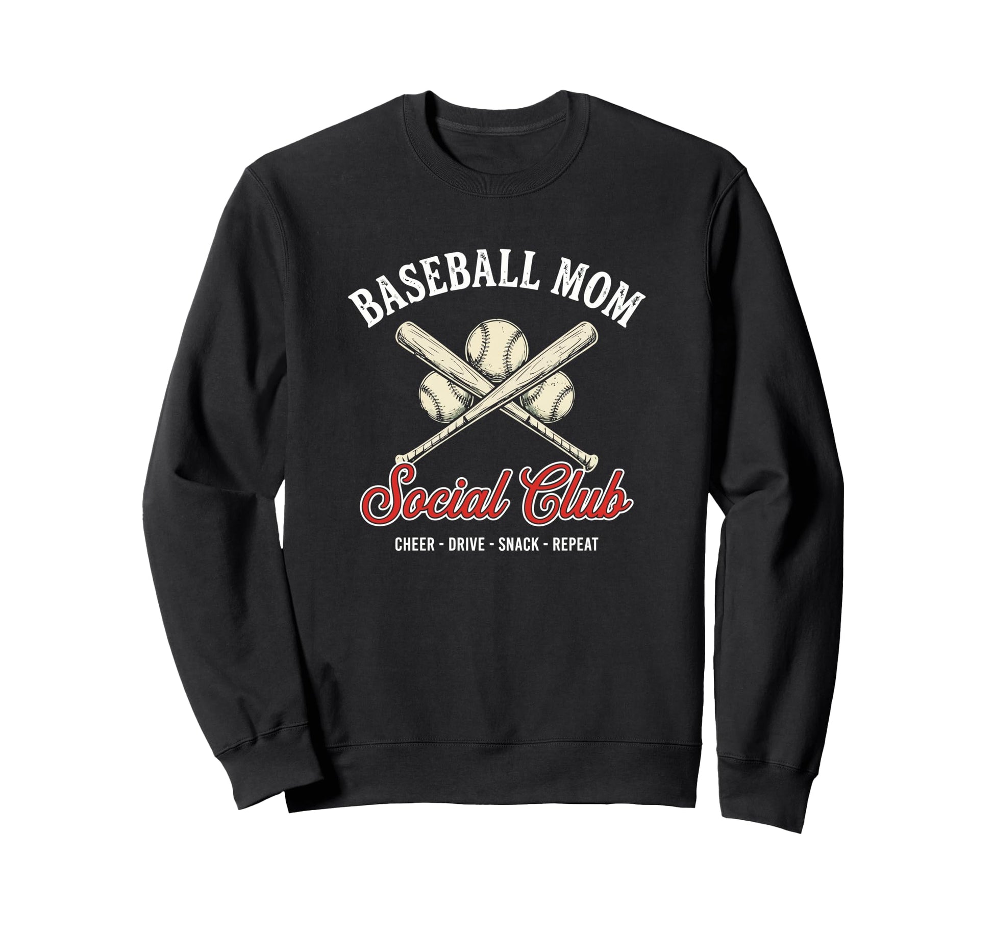 Baseball Mom Social Club Bleacher Sweatshirt - Graphic Print Men Women - T-Shirt, Sweatshirt, Hoodie