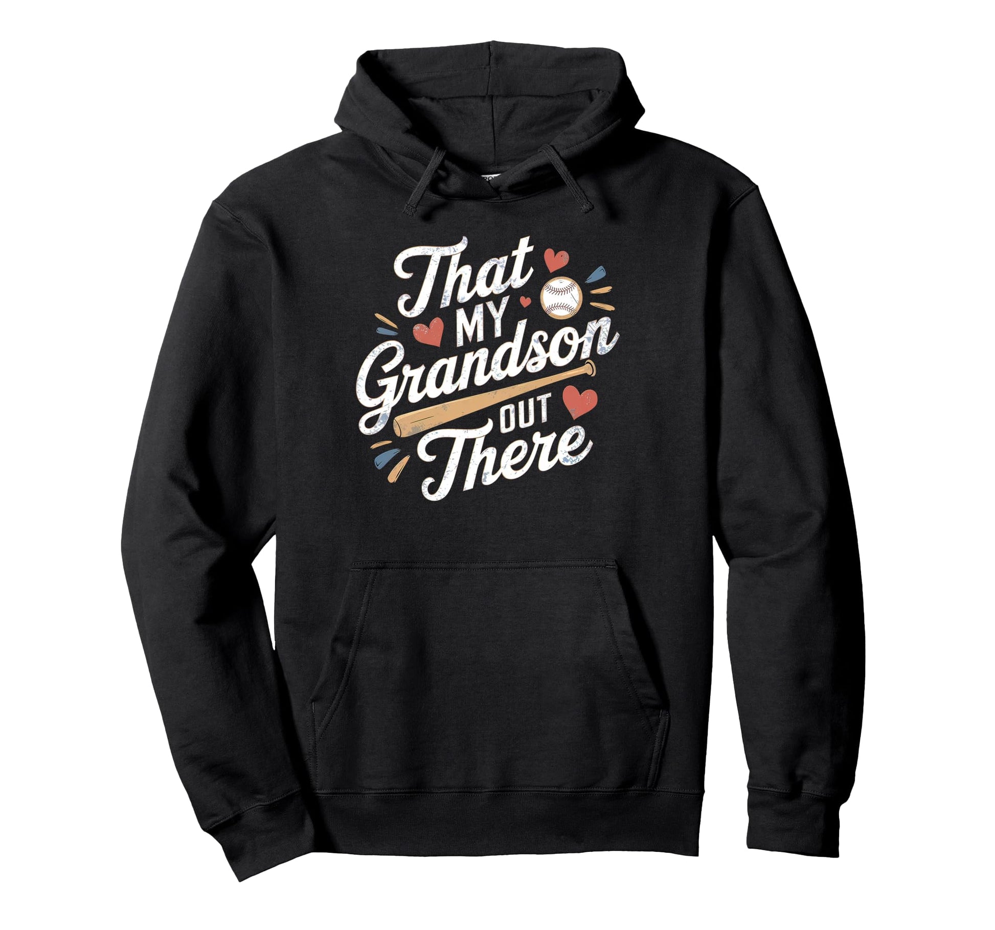 Thats My Grandson Out There Baseball Ball Hoodie - Minimalist Print Unisex - T-Shirt, Sweatshirt, Hoodie