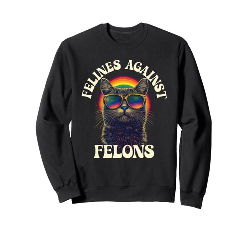 Rainbow Cat Felines Against Sweatshirt - Streetwear Style for Adults - T-Shirt, Sweatshirt, Hoodie