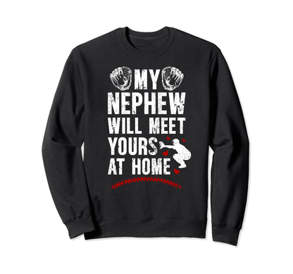 Home Baseball Catcher Aunt Baseball Sweatshirt - Unique Graphic Men Women - T-Shirt, Sweatshirt, Hoodie