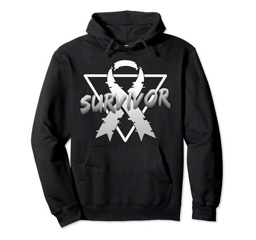 Lung Cancer Awareness Survivor Vaporwave Hoodie - Novelty Apparel Unisex - T-Shirt, Sweatshirt, Hoodie