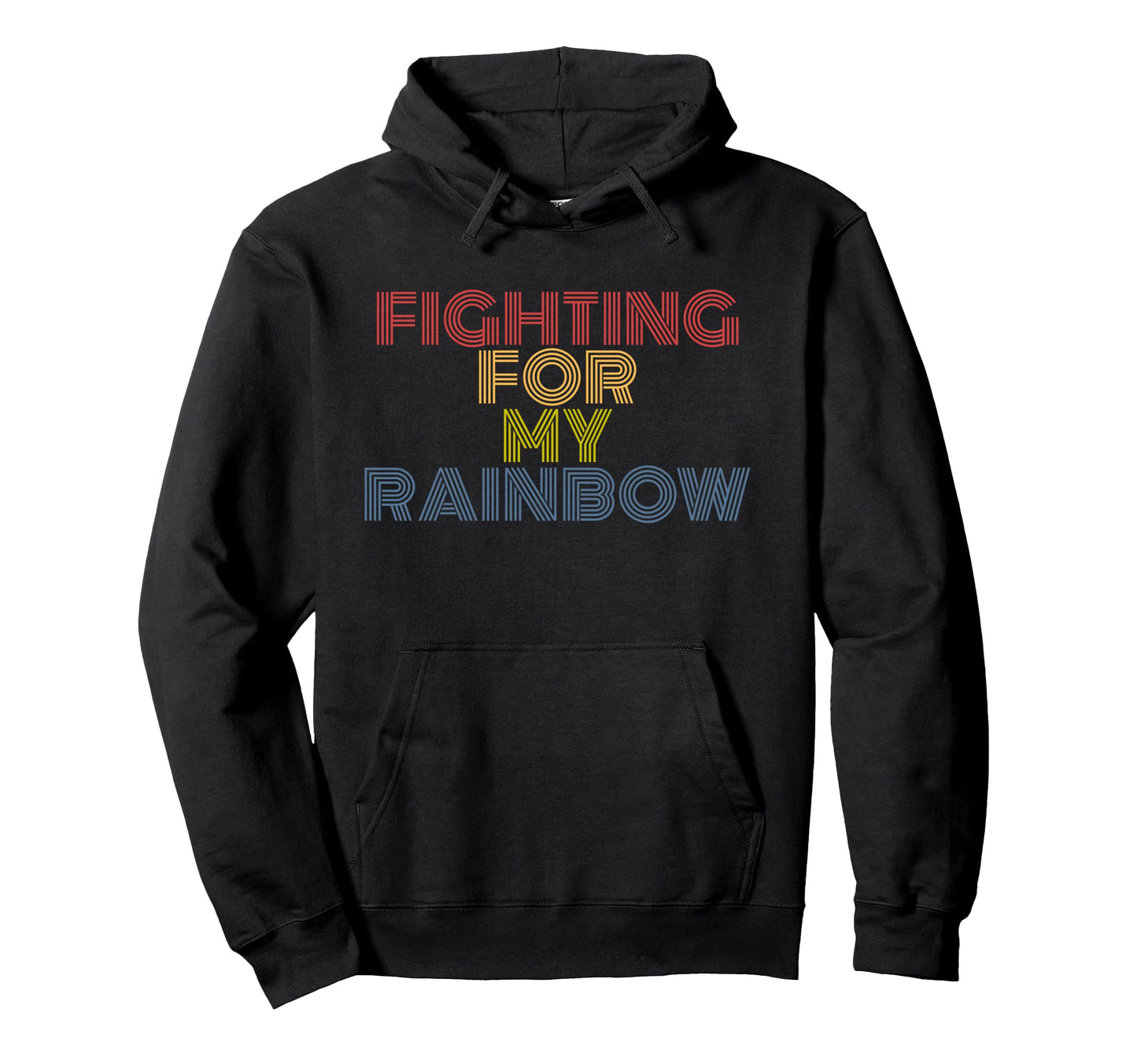 Fighting My Rainbow 70S Hoodie - Custom Art Print Unisex - T-Shirt, Sweatshirt, Hoodie