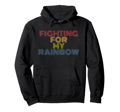 Fighting My Rainbow 70S Hoodie - Custom Art Print Unisex - T-Shirt, Sweatshirt, Hoodie