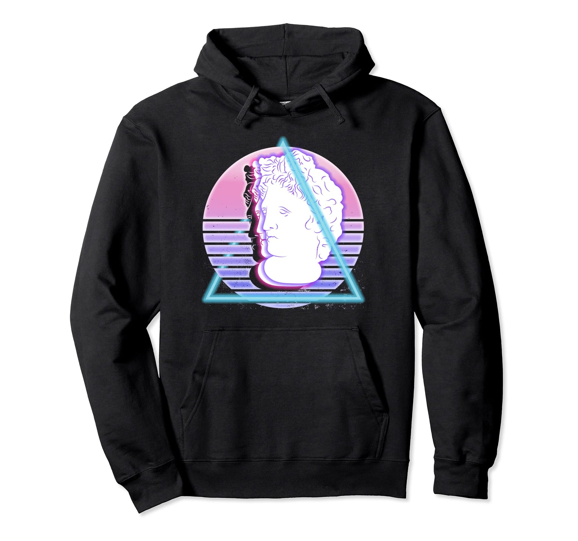 Vaporwave Aesthetic Glitch Greek Statue Hoodie - Novelty Apparel Men Women - T-Shirt, Sweatshirt, Hoodie