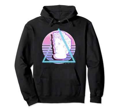 Vaporwave Aesthetic Glitch Greek Statue Hoodie - Novelty Apparel Men Women - T-Shirt, Sweatshirt, Hoodie
