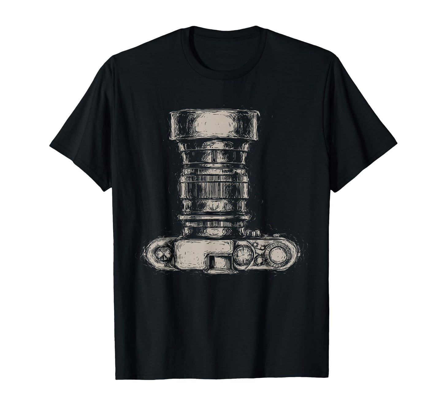 Camera Drawing Scribble Art Photographer T-Shirt - Novelty Apparel Unisex - T-Shirt, Sweatshirt, Hoodie