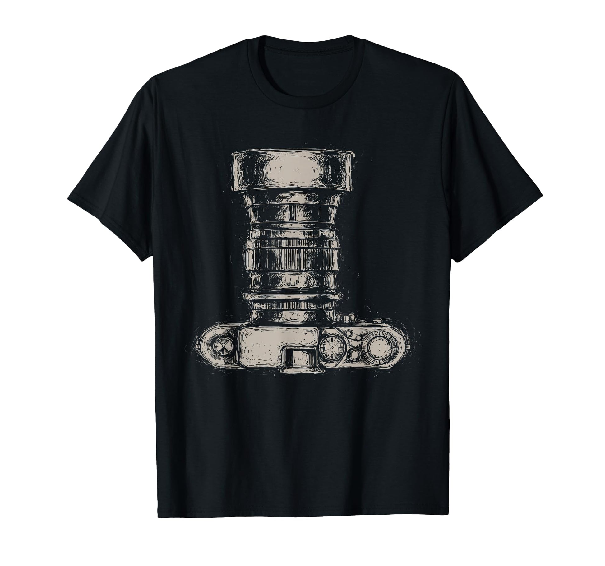 Camera Drawing Scribble Art Photographer T-Shirt - Novelty Apparel Unisex - T-Shirt, Sweatshirt, Hoodie