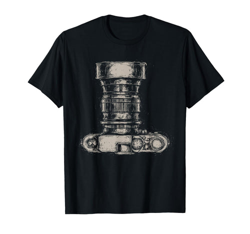 Camera Drawing Scribble Art Photographer T-Shirt - Novelty Apparel Unisex - T-Shirt, Sweatshirt, Hoodie