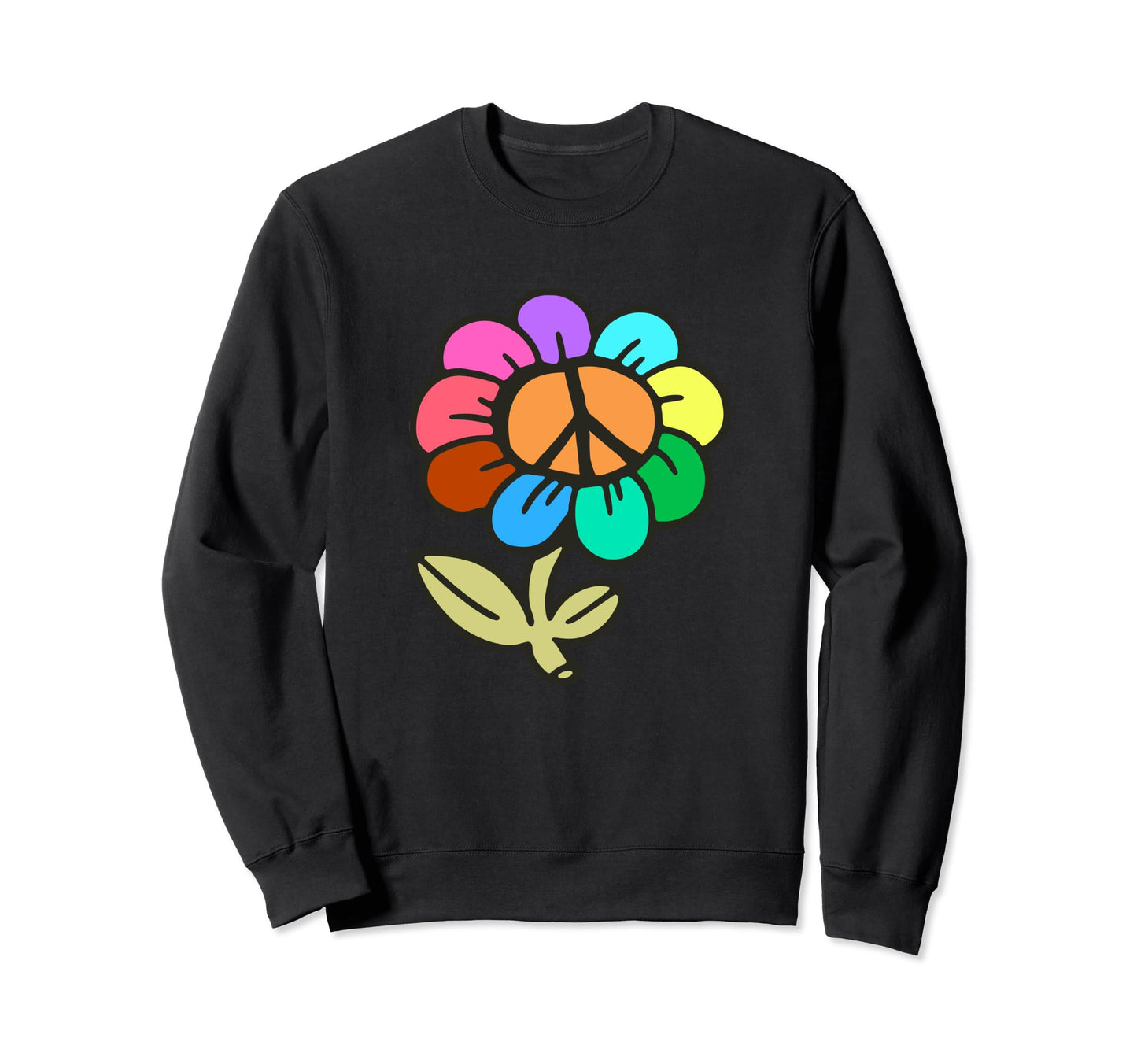 Hippie 60S 70S Costume Party Sweatshirt - Minimalist Print for Adults - T-Shirt, Sweatshirt, Hoodie