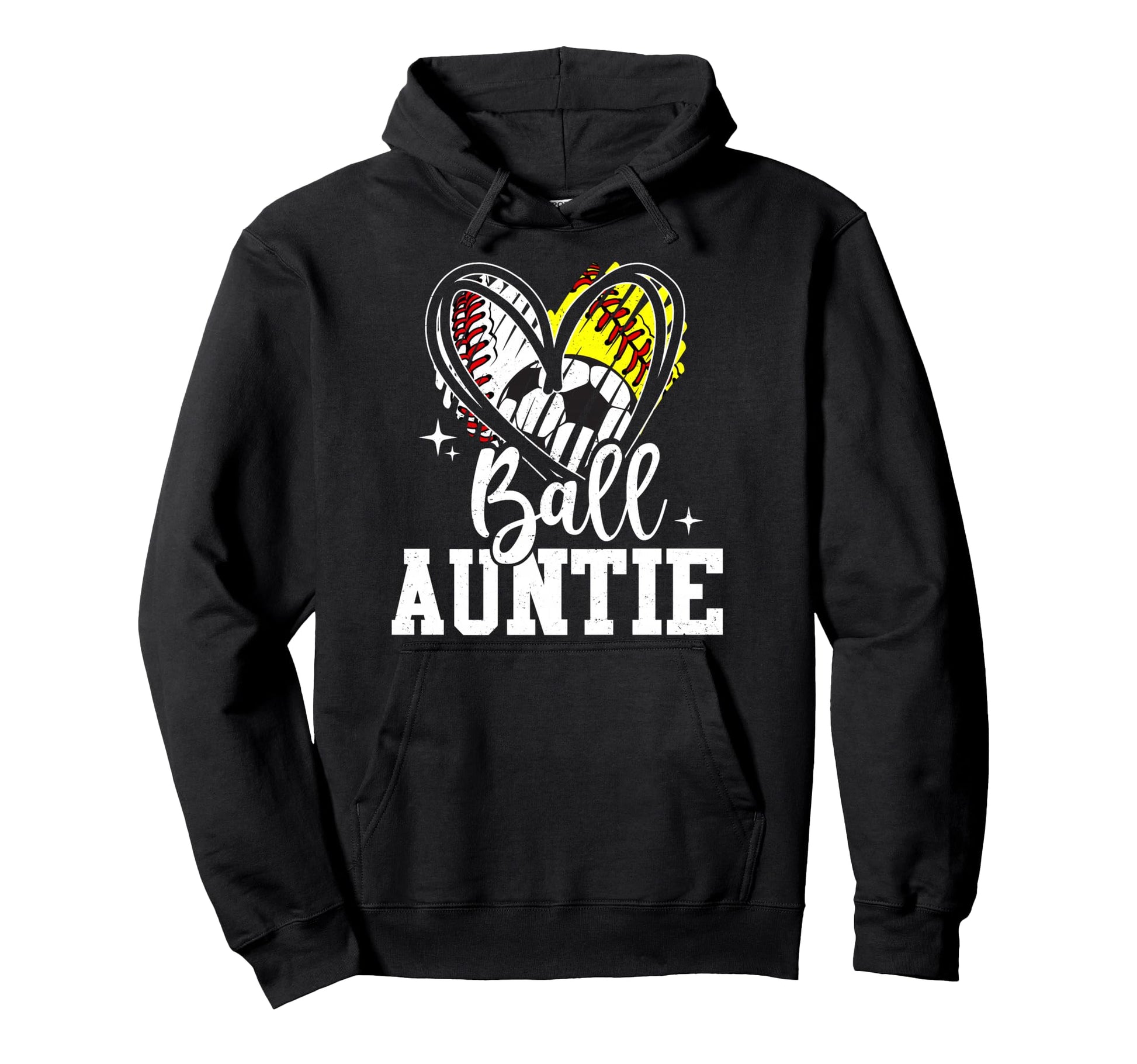 Ball Auntie Baseball Softball Soccer Hoodie - Unique Graphic for Adults - T-Shirt, Sweatshirt, Hoodie