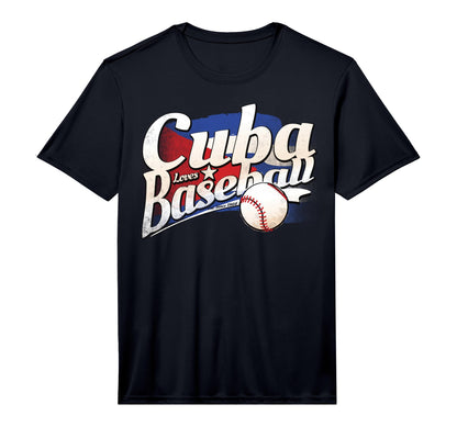 Cuba Baseball Cuban Flag Performance T-Shirt - Fun Novelty Design Unisex - T-Shirt, Sweatshirt, Hoodie