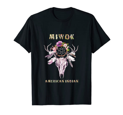 Miwok American Indian Tribe Boho Floral T-Shirt - Unique Graphic Unisex - T-Shirt, Sweatshirt, Hoodie