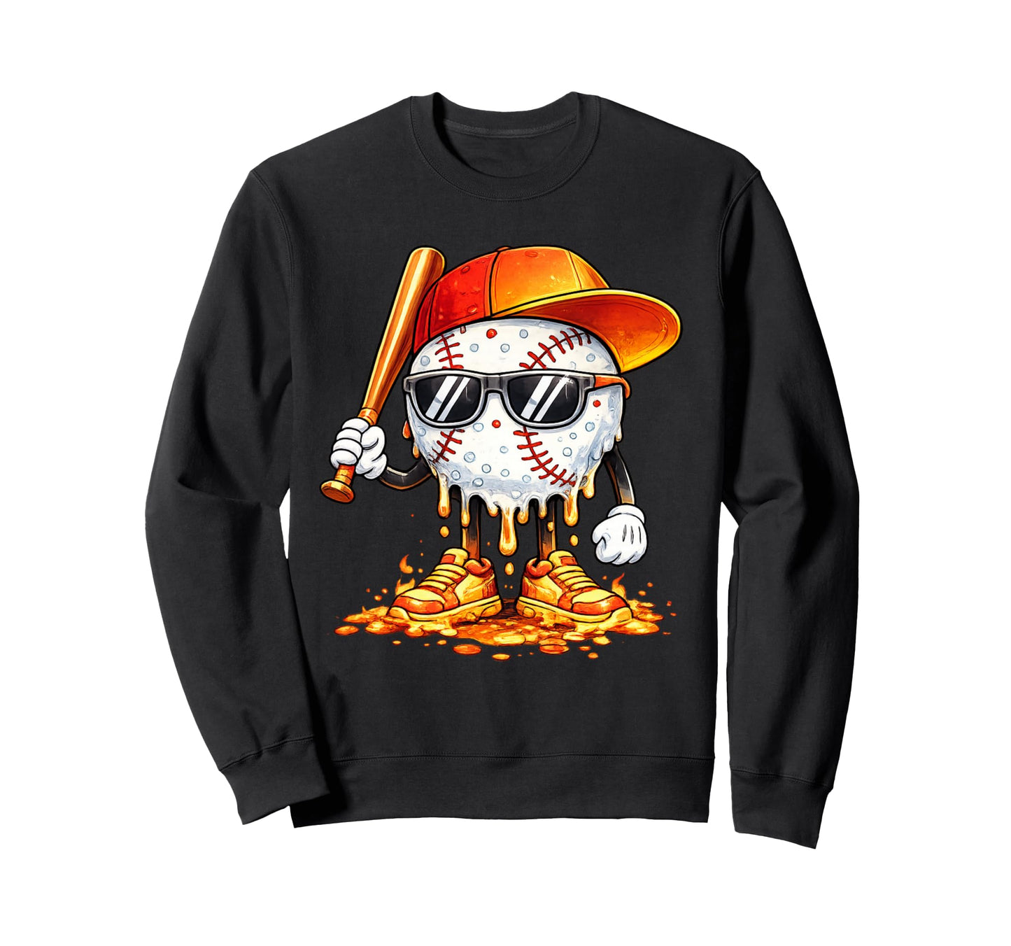 Baseball Drip Team And Ice Cream Sweatshirt - Unique Graphic for Adults - T-Shirt, Sweatshirt, Hoodie