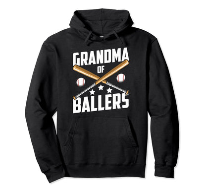 Grandson Softball Grandma Ballers Hoodie - Fun Novelty Design Unisex - T-Shirt, Sweatshirt, Hoodie