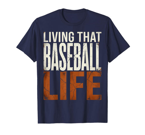 Living That Baseball Life Mom T-Shirt - Casual Everyday Wear Unisex - T-Shirt, Sweatshirt, Hoodie