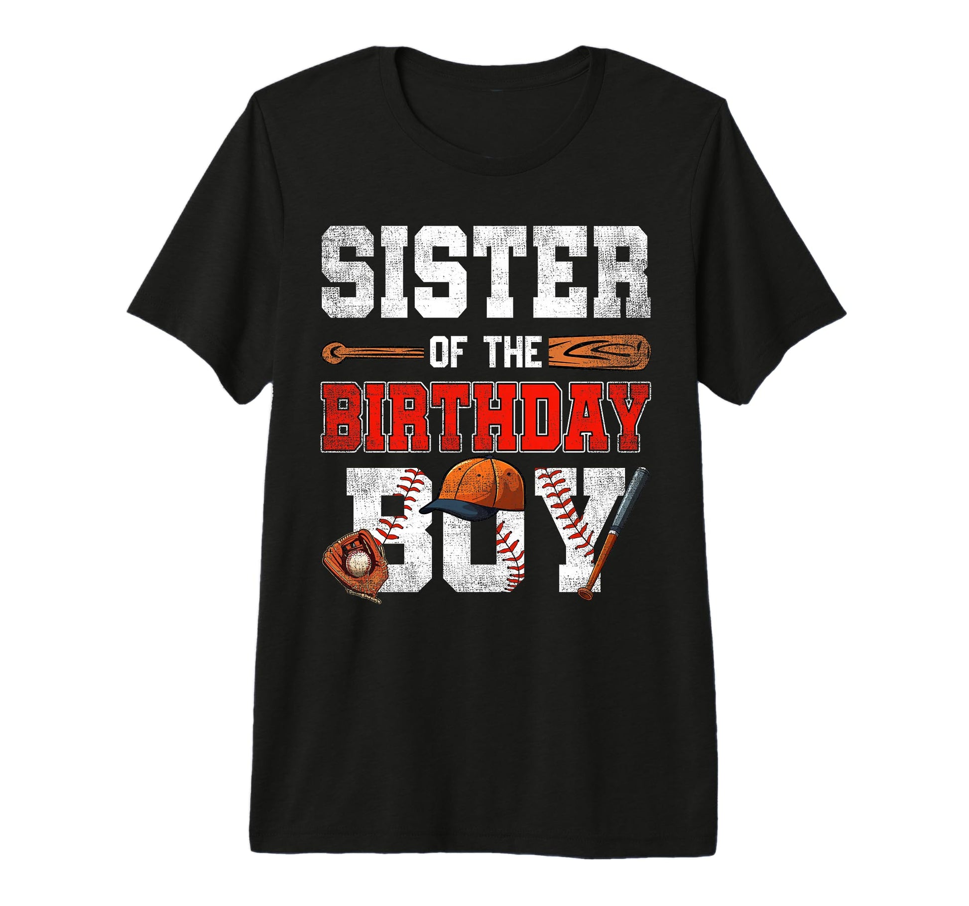 Sister Birthday Baseball Bday Family T-Shirt - Minimalist Print for Adults - T-Shirt, Sweatshirt, Hoodie