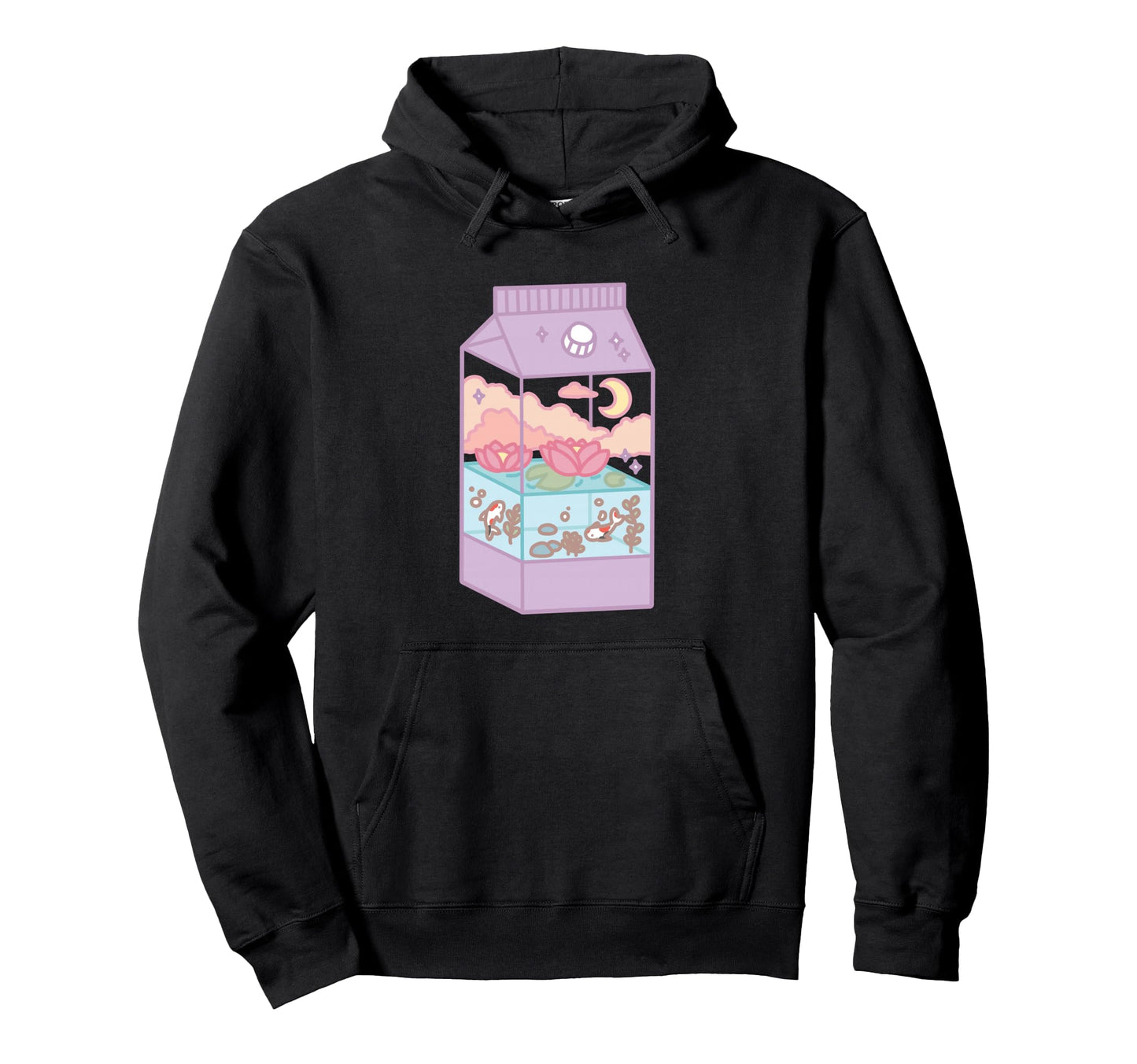 Japanese Aesthetic Milk Box Artwork Hoodie - Custom Art Print Men Women - T-Shirt, Sweatshirt, Hoodie