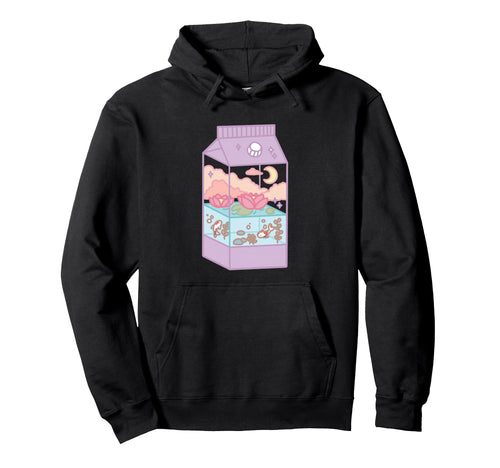 Japanese Aesthetic Milk Box Artwork Hoodie - Custom Art Print Men Women - T-Shirt, Sweatshirt, Hoodie