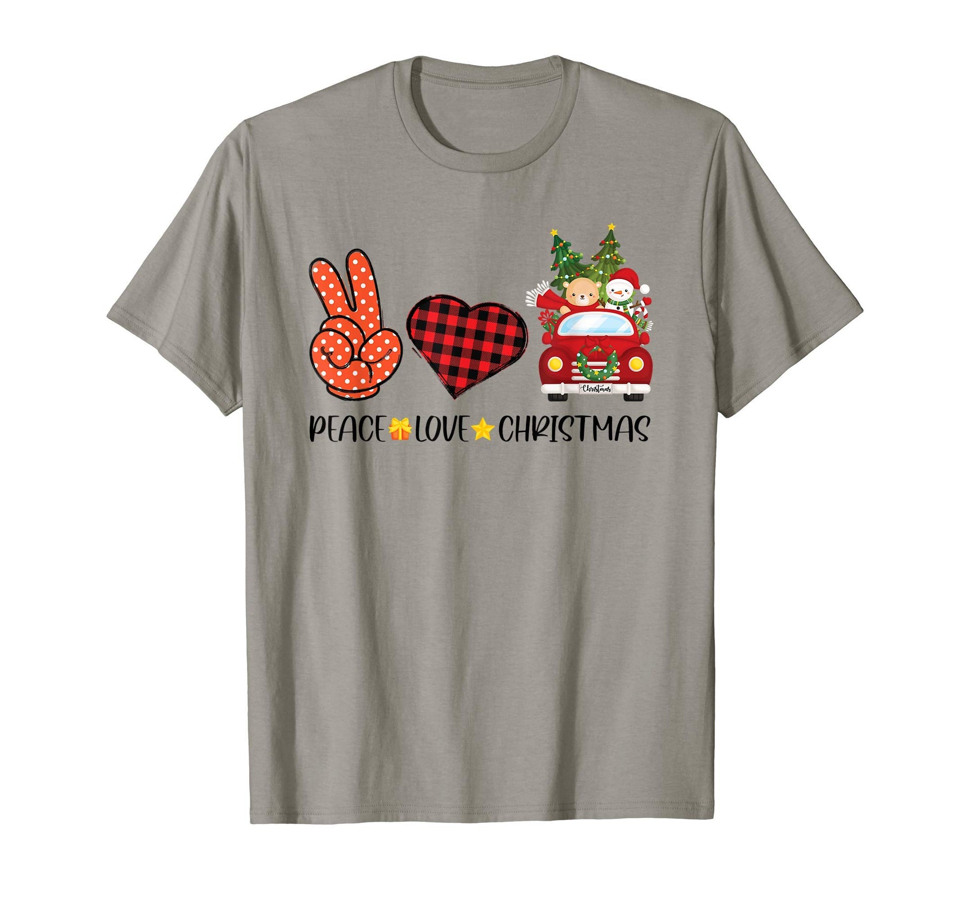 Peace Love Holiday Outfit Gift T-Shirt - Fun Novelty Design for Adults - T-Shirt, Sweatshirt, Hoodie