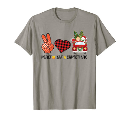 Peace Love Holiday Outfit Gift T-Shirt - Fun Novelty Design for Adults - T-Shirt, Sweatshirt, Hoodie
