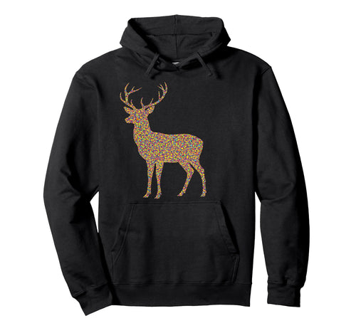Colorful Deer Lover Rainbow Colorful Dots Hoodie - Unique Graphic Unisex - T-Shirt, Sweatshirt, Hoodie