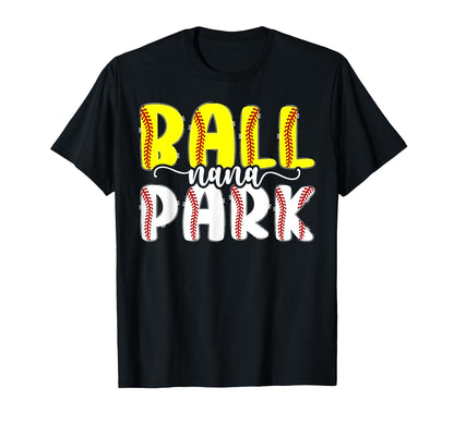 Ballpark Nana Grandma Softball Baseball T-Shirt - Graphic Print for Adults - T-Shirt, Sweatshirt, Hoodie