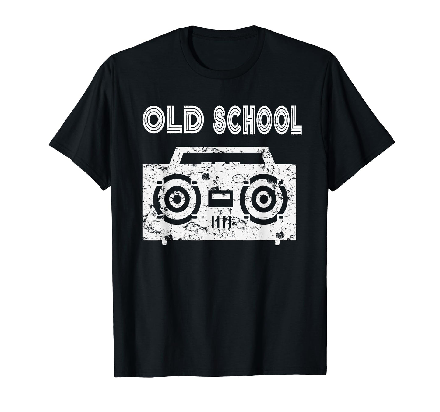 Old School Boombox Distressed 80S 90S T-Shirt - Trendy Graphic Men Women - T-Shirt, Sweatshirt, Hoodie