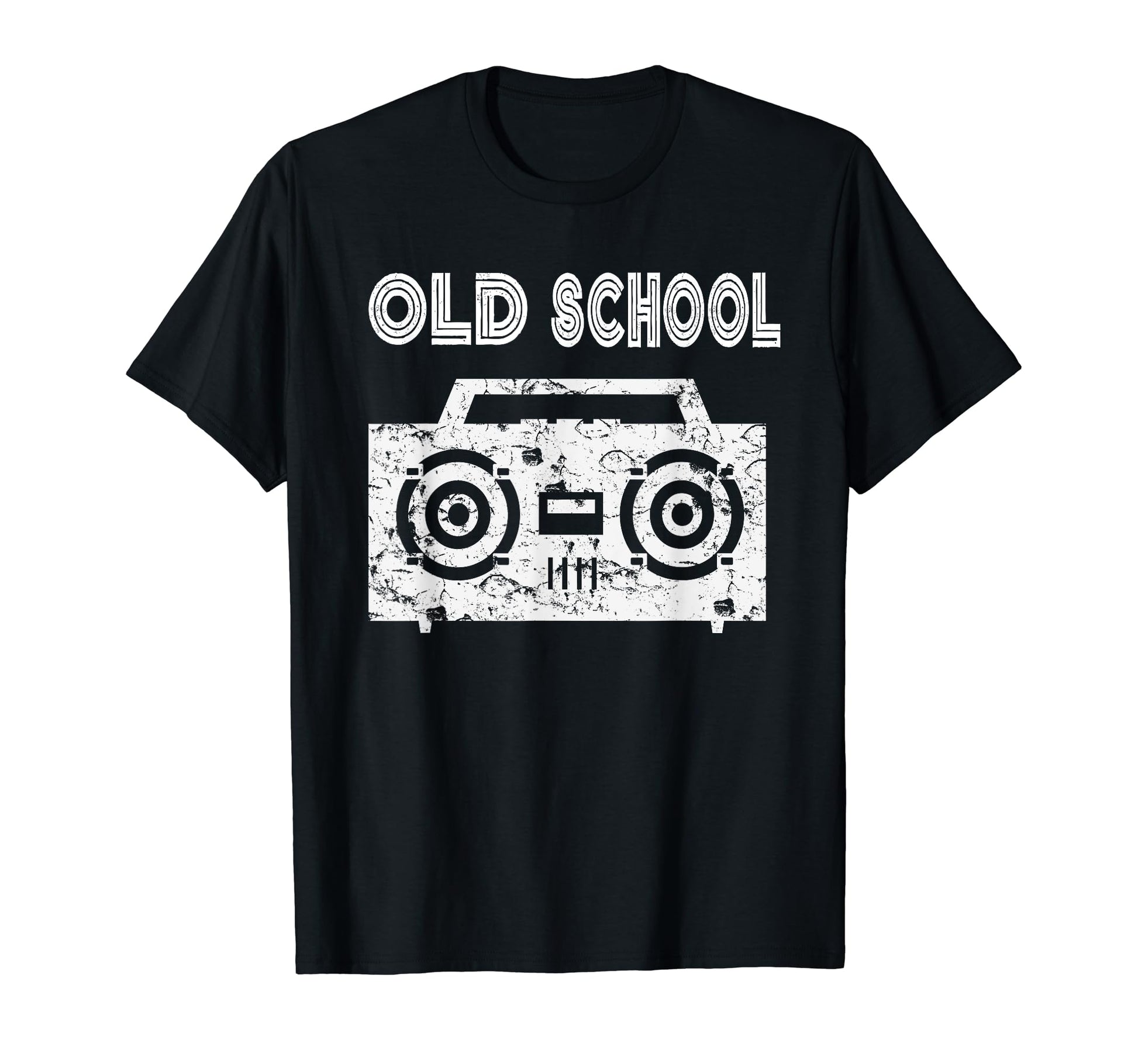 Old School Boombox Distressed 80S 90S T-Shirt - Trendy Graphic Men Women - T-Shirt, Sweatshirt, Hoodie