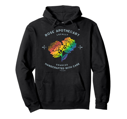 Schitts Creek Apothecary Rainbow Roses Pride Hoodie - Graphic Print Unisex - T-Shirt, Sweatshirt, Hoodie