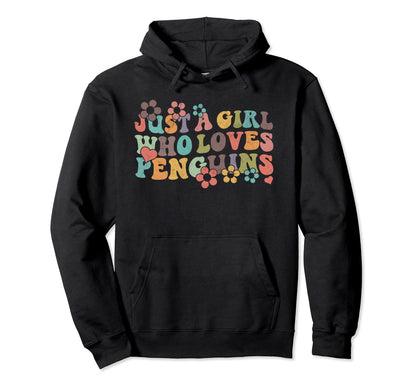 Groovy Boho Hippie Just Who Loves Penguins Hoodie - Graphic Print Unisex - T-Shirt, Sweatshirt, Hoodie