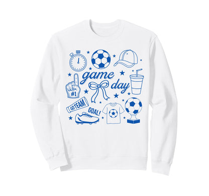 Preppy Game Day Soccer Mom Sweatshirt - Streetwear Style for Adults - T-Shirt, Sweatshirt, Hoodie