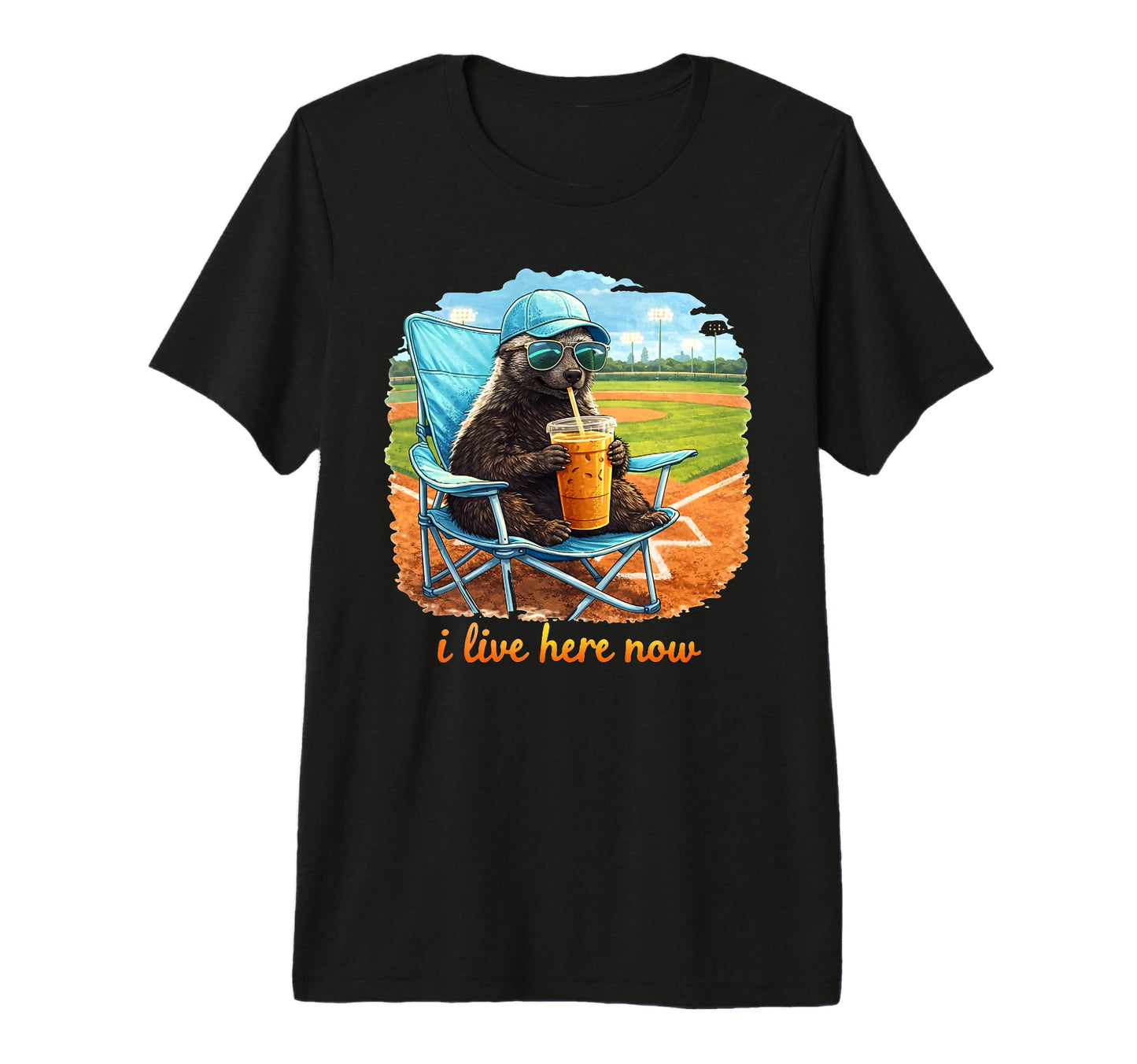 Funny Honey Badger I Live Here Now T-Shirt - Streetwear Style for Adults - T-Shirt, Sweatshirt, Hoodie
