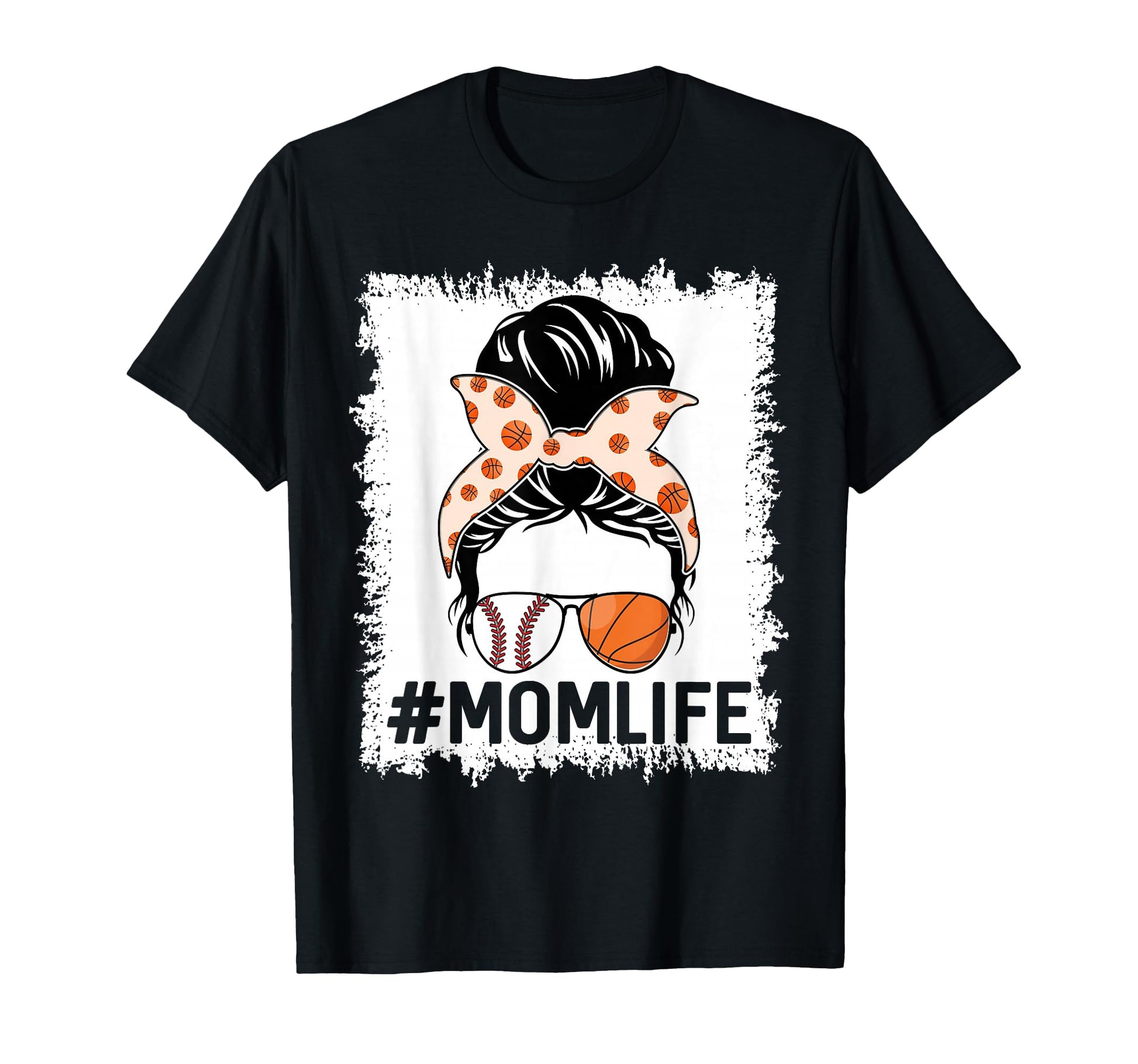 Mom Life Baseball Basketball Mom T-Shirt - Fun Novelty Design Men Women - T-Shirt, Sweatshirt, Hoodie